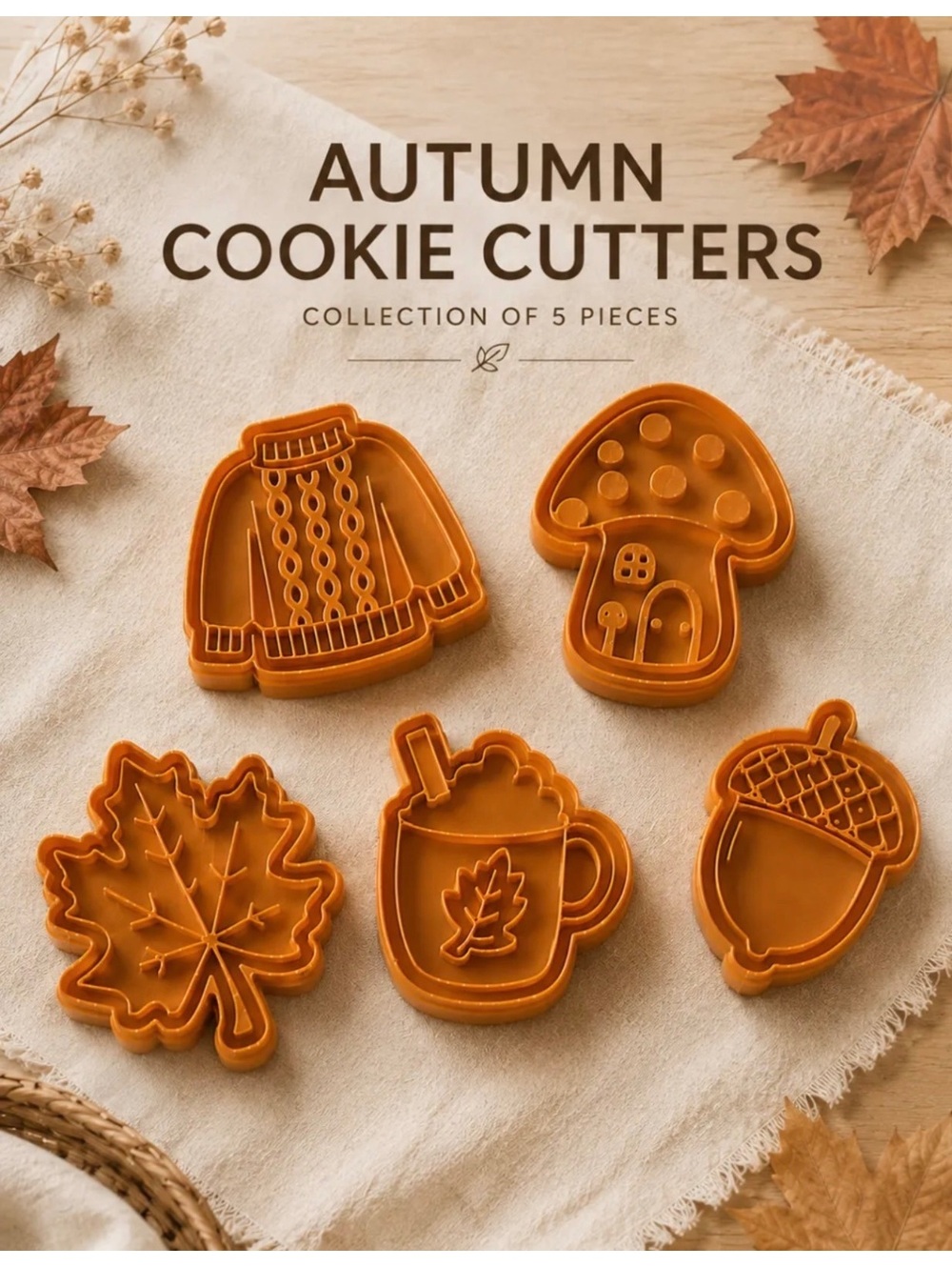 Autumn Cookie/clay Cutter Collection | 5 Designs